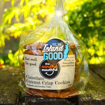 Chocolate Coconut Crisp Cookies
